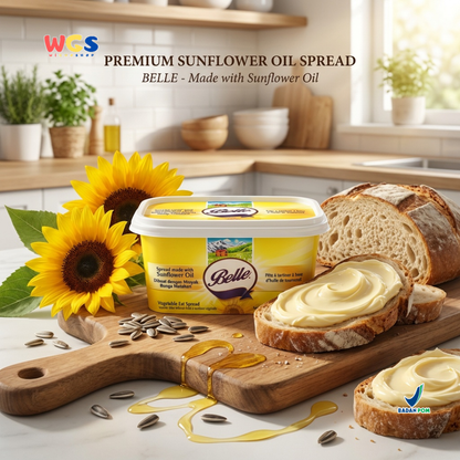 Belle Vegetable Fat Spread with Sunflower Oil 250g - Margarin Oles Serbaguna untuk Roti