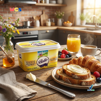 Belle Vegetable Fat Spread with Sunflower Oil 500g - Margarin Oles Serbaguna untuk Roti
