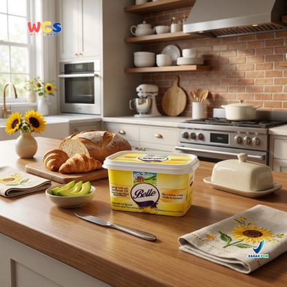 Belle Vegetable Fat Spread with Sunflower Oil 500g - Margarin Oles Serbaguna untuk Roti