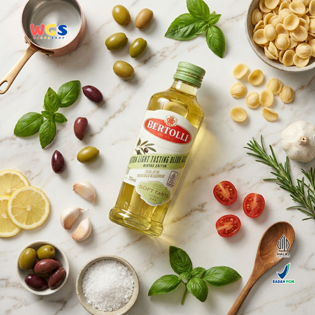 Bertolli Extra Light Tasting Olive Oil 250ml - Minyak Zaitun Soft Taste untuk Masak