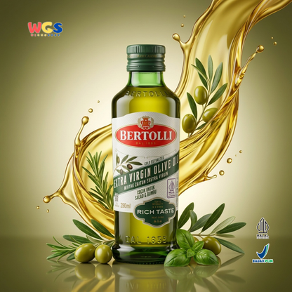 Bertolli Extra Virgin Olive Oil Rich Taste 250ml - Minyak Zaitun Extra Virgin untuk Salad & Bumbu
