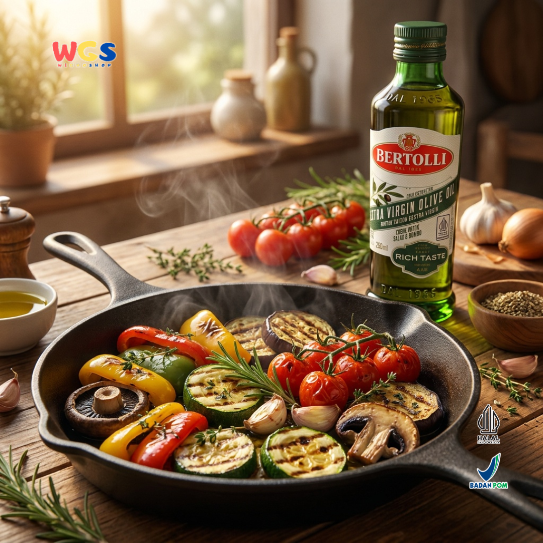 Bertolli Extra Virgin Olive Oil Rich Taste 250ml - Minyak Zaitun Extra Virgin untuk Salad & Bumbu