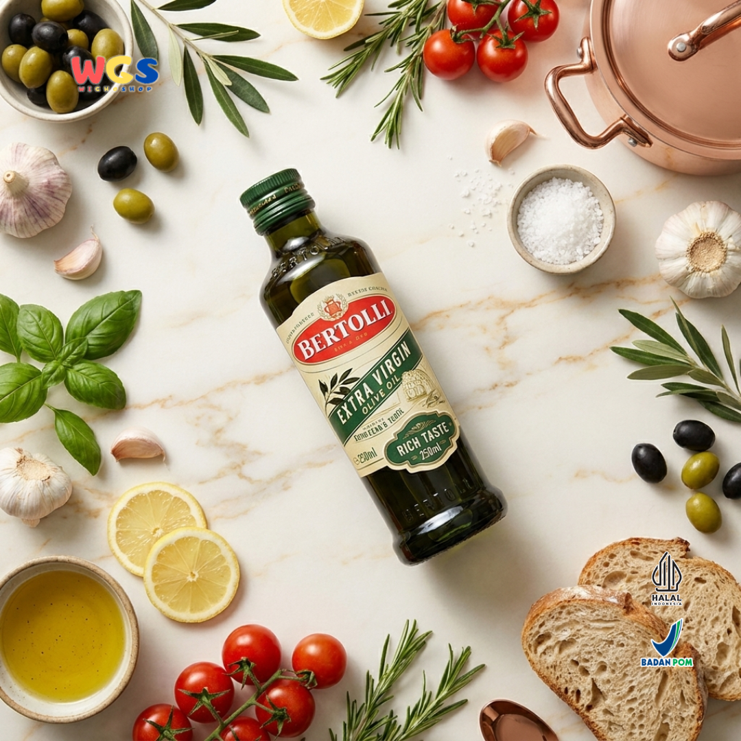 Bertolli Extra Virgin Olive Oil Rich Taste 250ml - Minyak Zaitun Extra Virgin untuk Salad & Bumbu
