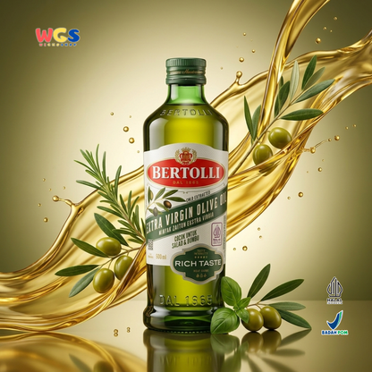 Bertolli Extra Virgin Olive Oil Rich Taste 500ml - Minyak Zaitun Extra Virgin untuk Salad & Bumbu