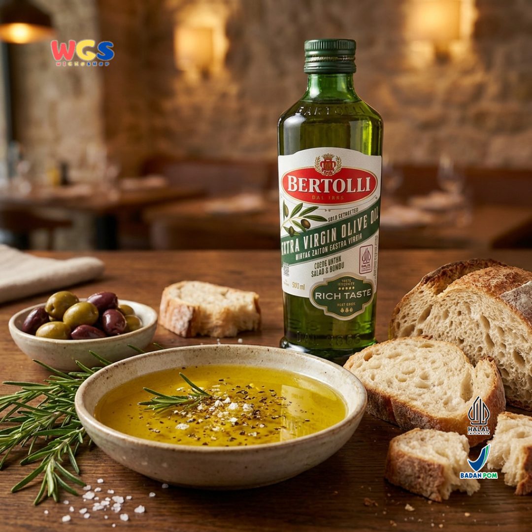 Bertolli Extra Virgin Olive Oil Rich Taste 500ml - Minyak Zaitun Extra Virgin untuk Salad & Bumbu