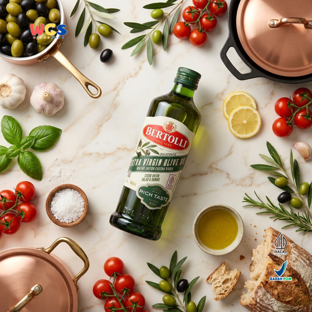 Bertolli Extra Virgin Olive Oil Rich Taste 500ml - Minyak Zaitun Extra Virgin untuk Salad & Bumbu