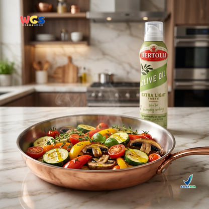 Bertolli Olive Oil Spray Extra Light Taste 145ml - Minyak Zaitun Spray untuk Air Fryer & Cooking