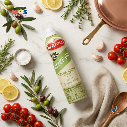 Bertolli Olive Oil Spray Extra Light Taste 145ml - Minyak Zaitun Spray untuk Air Fryer & Cooking