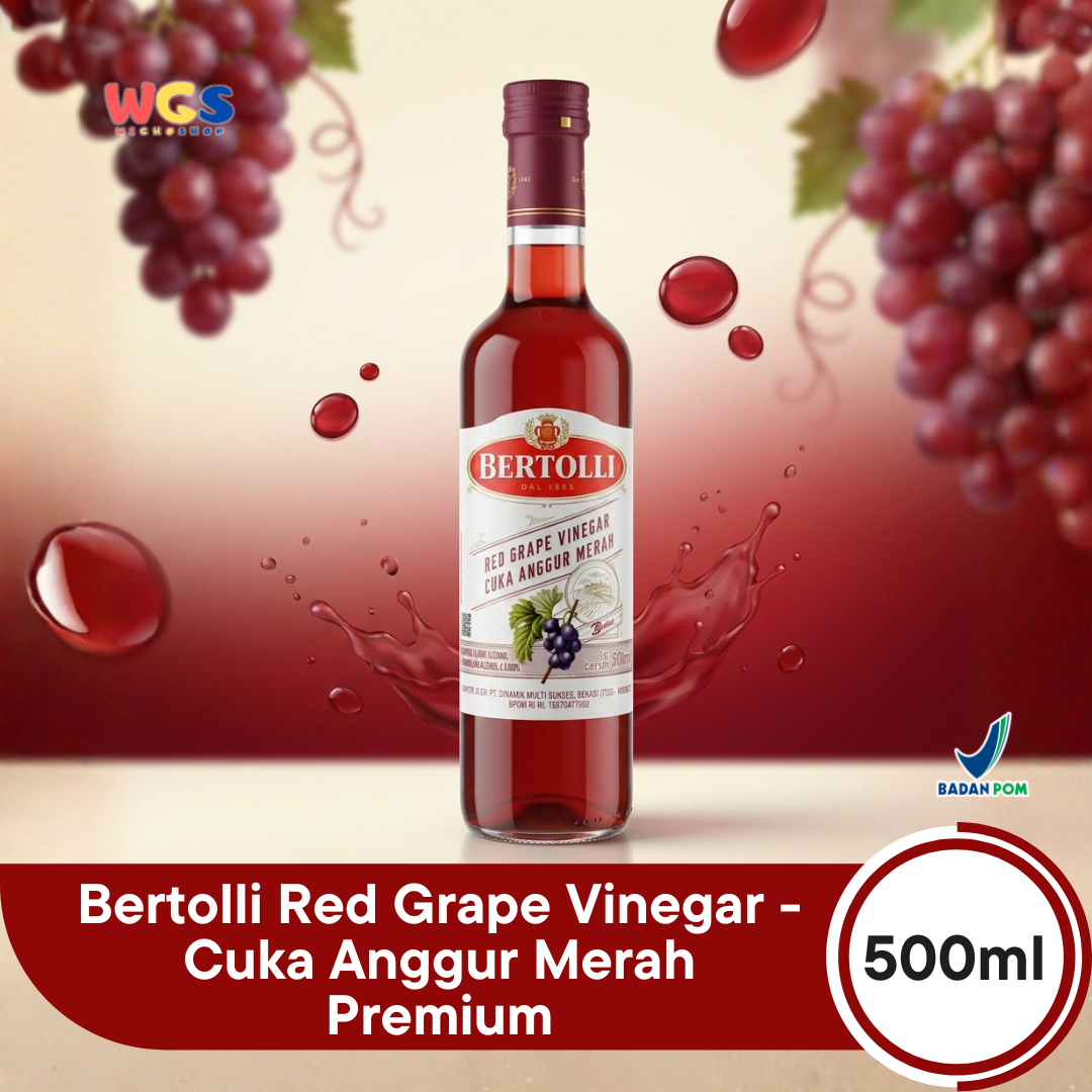 Bertolli Red Grape Vinegar 500ml - Cuka Anggur Merah Premium