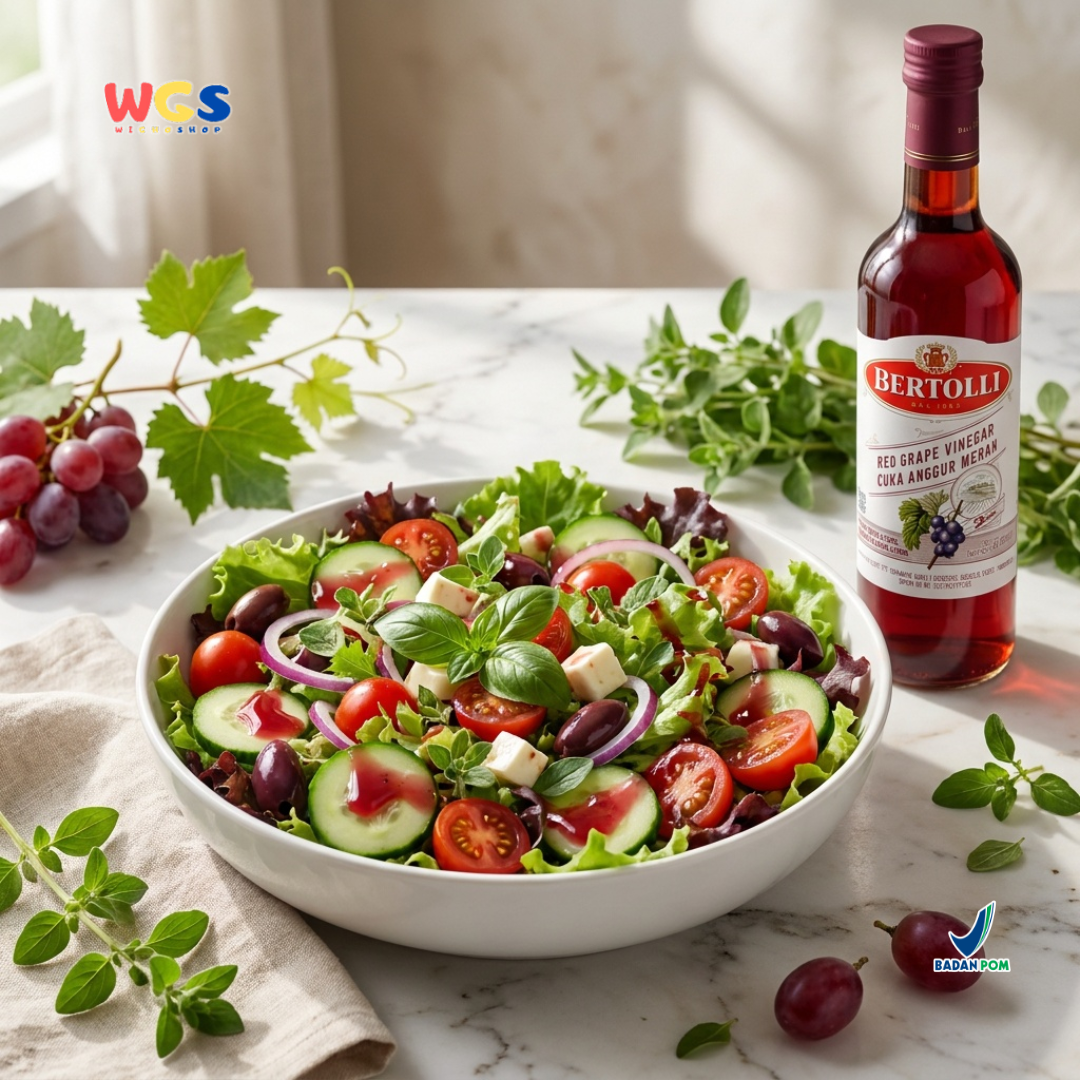 Bertolli Red Grape Vinegar 500ml - Cuka Anggur Merah Premium
