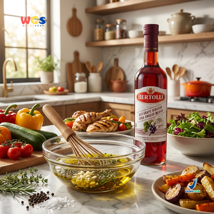 Bertolli Red Grape Vinegar 500ml - Cuka Anggur Merah Premium