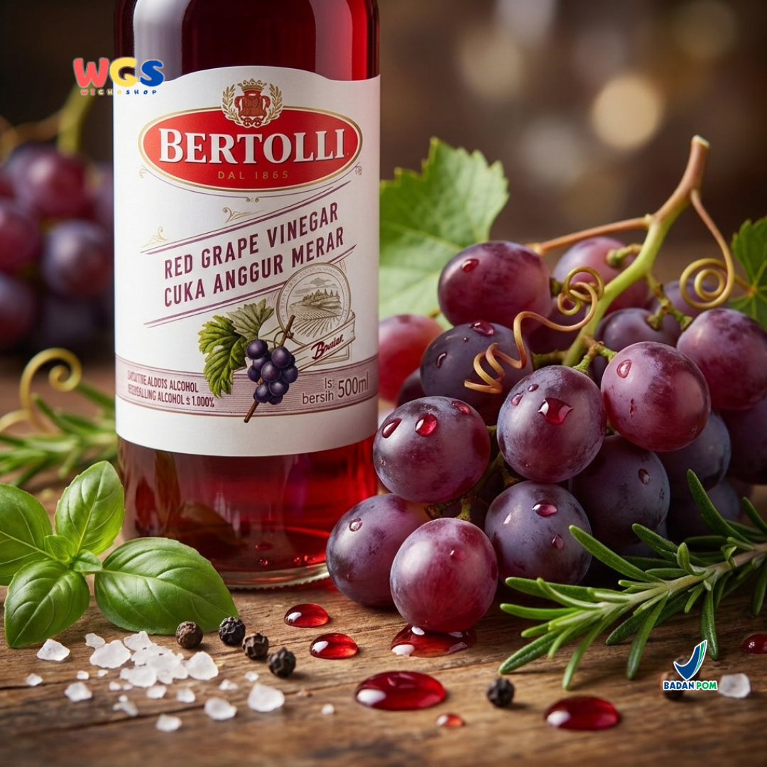 Bertolli Red Grape Vinegar 500ml - Cuka Anggur Merah Premium