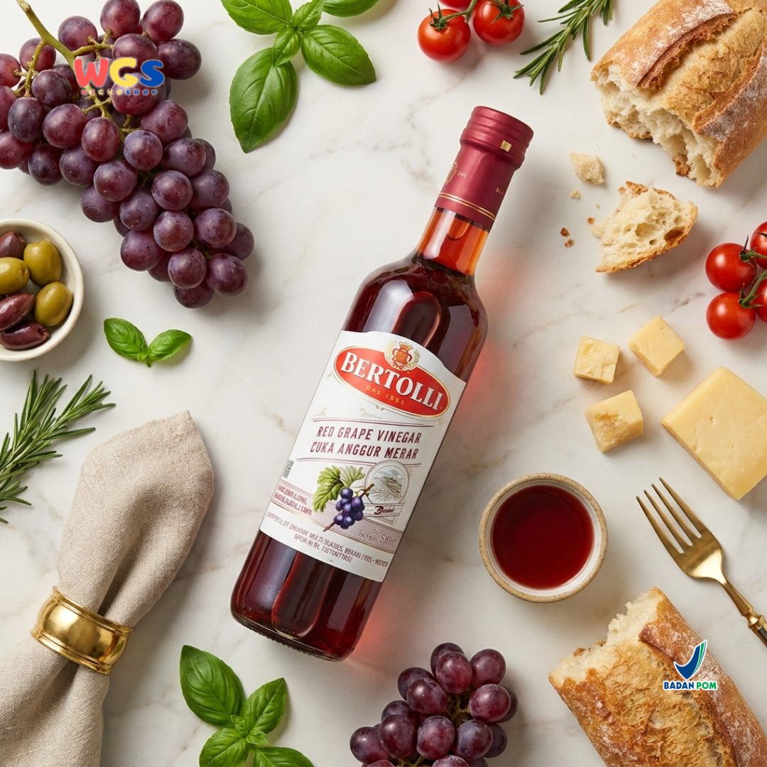 Bertolli Red Grape Vinegar 500ml - Cuka Anggur Merah Premium