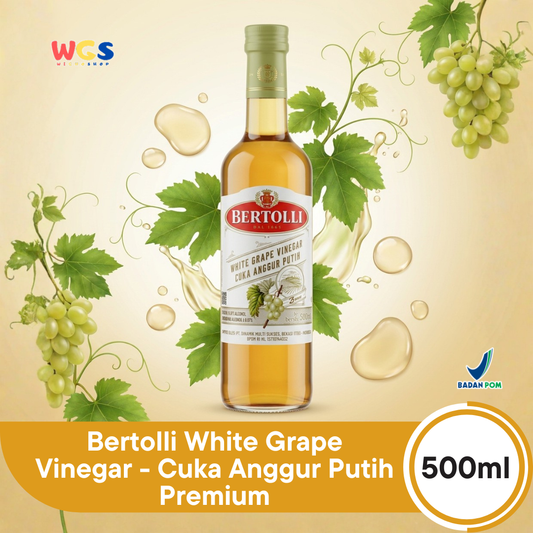 Bertolli White Grape Vinegar 500ml - Cuka Anggur Putih Premium