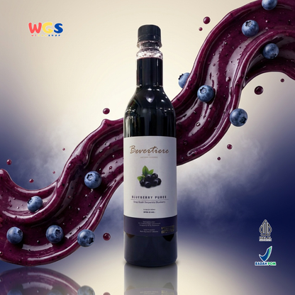 Bevertiere Blueberry Puree 800ml - Sirup Puree Blueberry untuk Minuman Cafe, Mocktail & Dessert