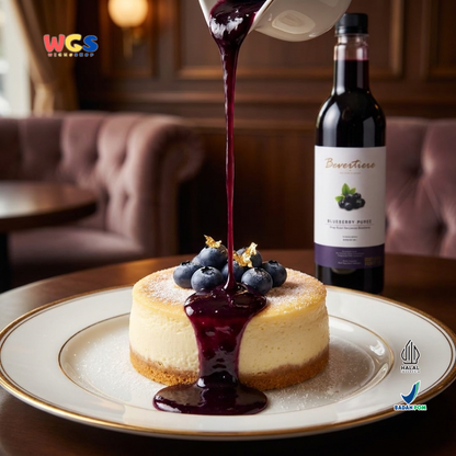 Bevertiere Blueberry Puree 800ml - Sirup Puree Blueberry untuk Minuman Cafe, Mocktail & Dessert