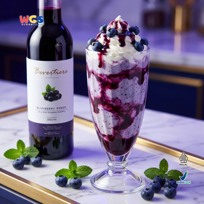 Bevertiere Blueberry Puree 800ml - Sirup Puree Blueberry untuk Minuman Cafe, Mocktail & Dessert