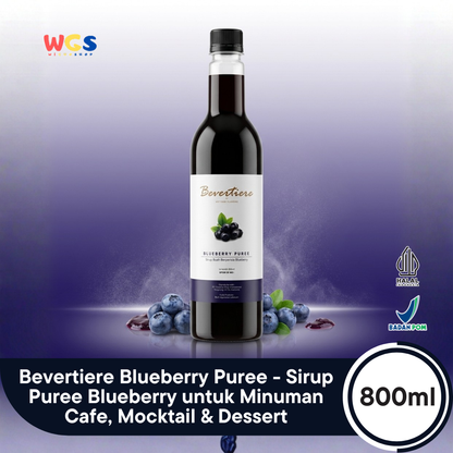 Bevertiere Blueberry Puree 800ml - Sirup Puree Blueberry untuk Minuman Cafe, Mocktail & Dessert