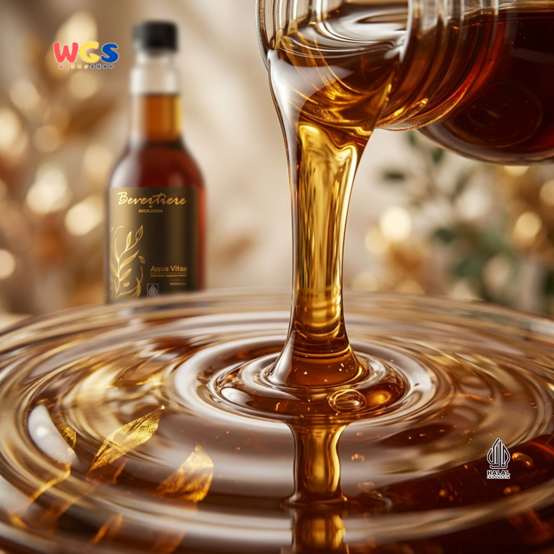 Bevertiere Excelencia Aqua Vitae Syrup 750ml - Sirup Rasa Whiskey untuk Mocktail, Soda & Minuman Kekinian