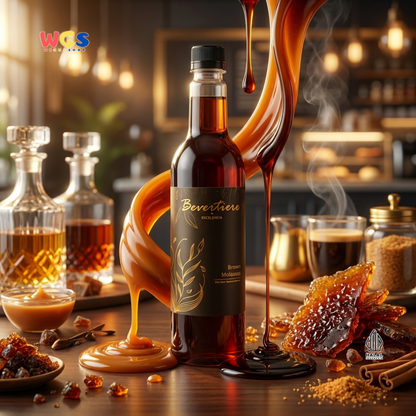 Bevertiere Excelencia Brown Molasses Rum Flavour Syrup 750ml - Sirup Brown Sugar Rasa Rum untuk Kopi, Boba & Latte