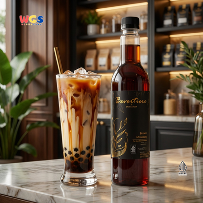 Bevertiere Excelencia Brown Molasses Rum Flavour Syrup 750ml - Sirup Brown Sugar Rasa Rum untuk Kopi, Boba & Latte