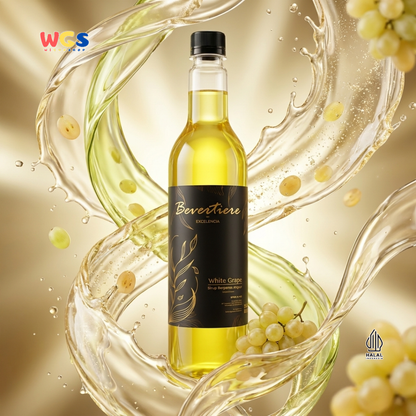 Bevertiere Excelencia White Grape Wine Flavour Syrup 750ml - Sirup Anggur Putih Rasa Wine untuk Soda, Tea, Yakult & Mocktail