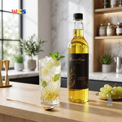 Bevertiere Excelencia White Grape Wine Flavour Syrup 750ml - Sirup Anggur Putih Rasa Wine untuk Soda, Tea, Yakult & Mocktail