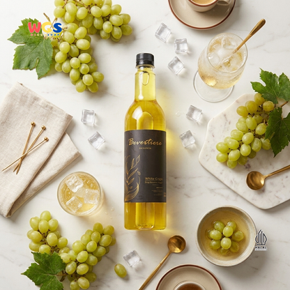 Bevertiere Excelencia White Grape Wine Flavour Syrup 750ml - Sirup Anggur Putih Rasa Wine untuk Soda, Tea, Yakult & Mocktail