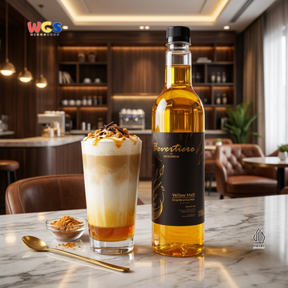 Bevertiere Excelencia Yellow Malt Syrup 750ml - Sirup Malt Rasa Beer untuk Minuman Kekinian, Soda & Latte