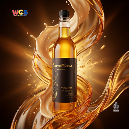 Bevertiere Excelencia Yellow Malt Syrup 750ml - Sirup Malt Rasa Beer untuk Minuman Kekinian, Soda & Latte