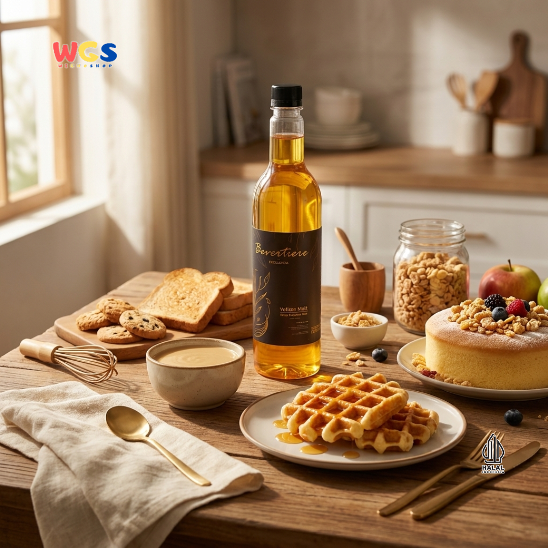 Bevertiere Excelencia Yellow Malt Syrup 750ml - Sirup Malt Rasa Beer untuk Minuman Kekinian, Soda & Latte