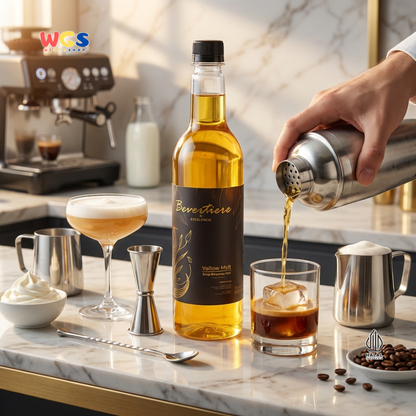 Bevertiere Excelencia Yellow Malt Syrup 750ml - Sirup Malt Rasa Beer untuk Minuman Kekinian, Soda & Latte