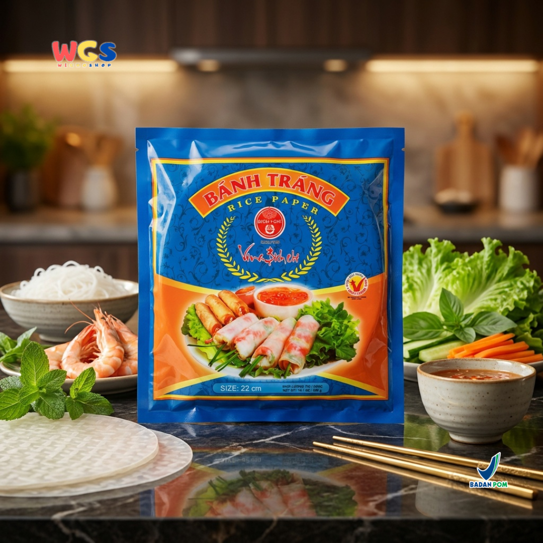 Banh Trang High Quality Rice Paper Vina Bich Chi 22cm 400g - Halal