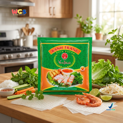 Bich Chi Banh Trang Rice Paper Square 22cm 400g - Kulit Lumpia Vietnam untuk Spring Roll