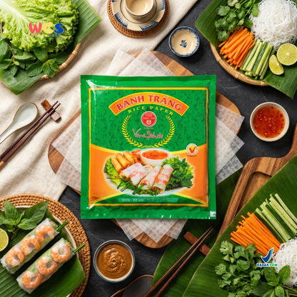 Bich Chi Banh Trang Rice Paper Square 22cm 400g - Kulit Lumpia Vietnam untuk Spring Roll