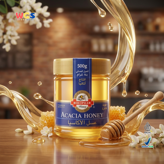 Bihophar Acacia Honey 500g - Madu Akasia Jerman Pure Liquid Bee Honey Roti Teh Pancake Oatmeal Yogurt