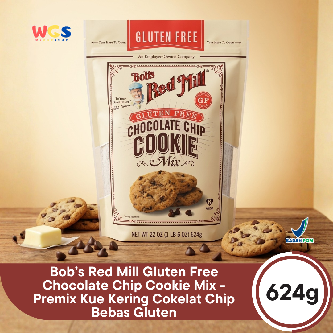 Bob’s Red Mill Gluten Free Chocolate Chip Cookie Mix 624g - Premix Kue Kering Cokelat Chip Bebas Gluten