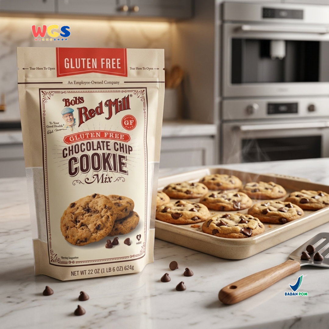 Bob’s Red Mill Gluten Free Chocolate Chip Cookie Mix 624g - Premix Kue Kering Cokelat Chip Bebas Gluten