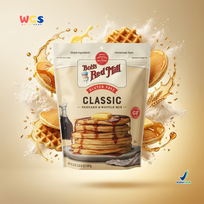 Bob’s Red Mill Gluten Free Classic Pancake & Waffle Mix 680g - Tepung Pancake Waffle Gluten Free Siap Pakai