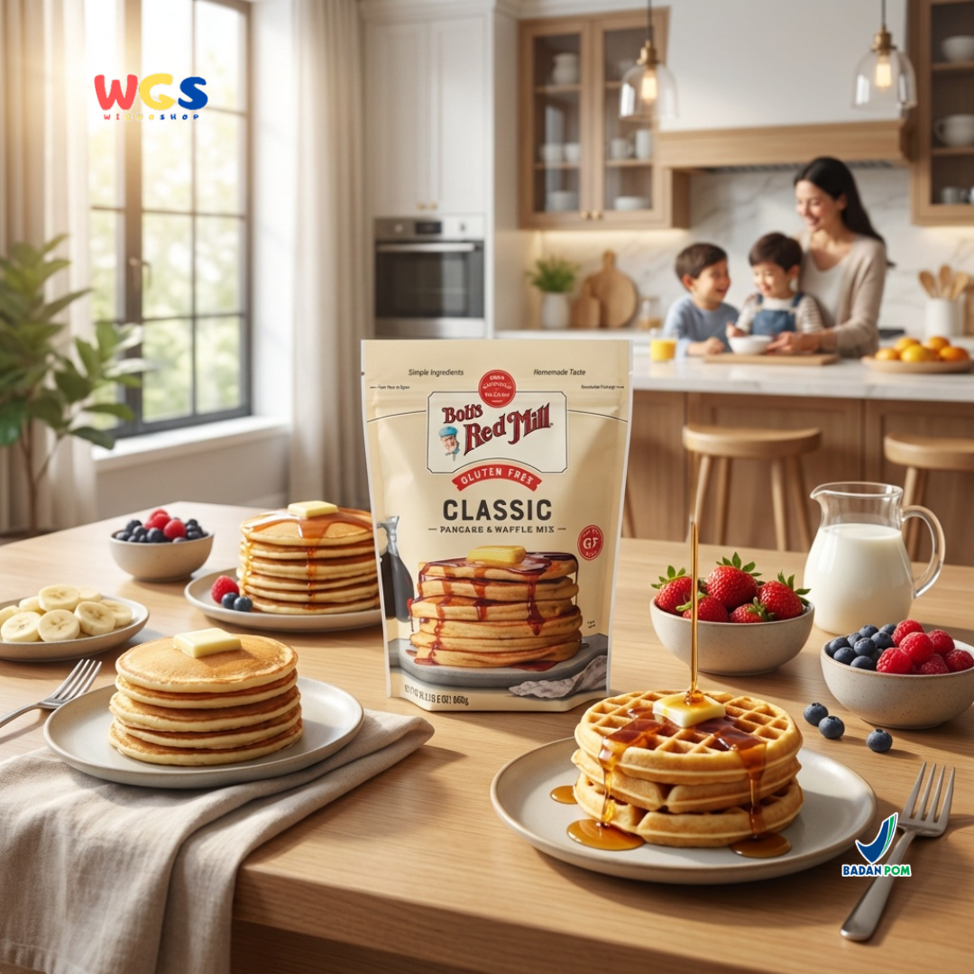 Bob’s Red Mill Gluten Free Classic Pancake & Waffle Mix 680g - Tepung Pancake Waffle Gluten Free Siap Pakai