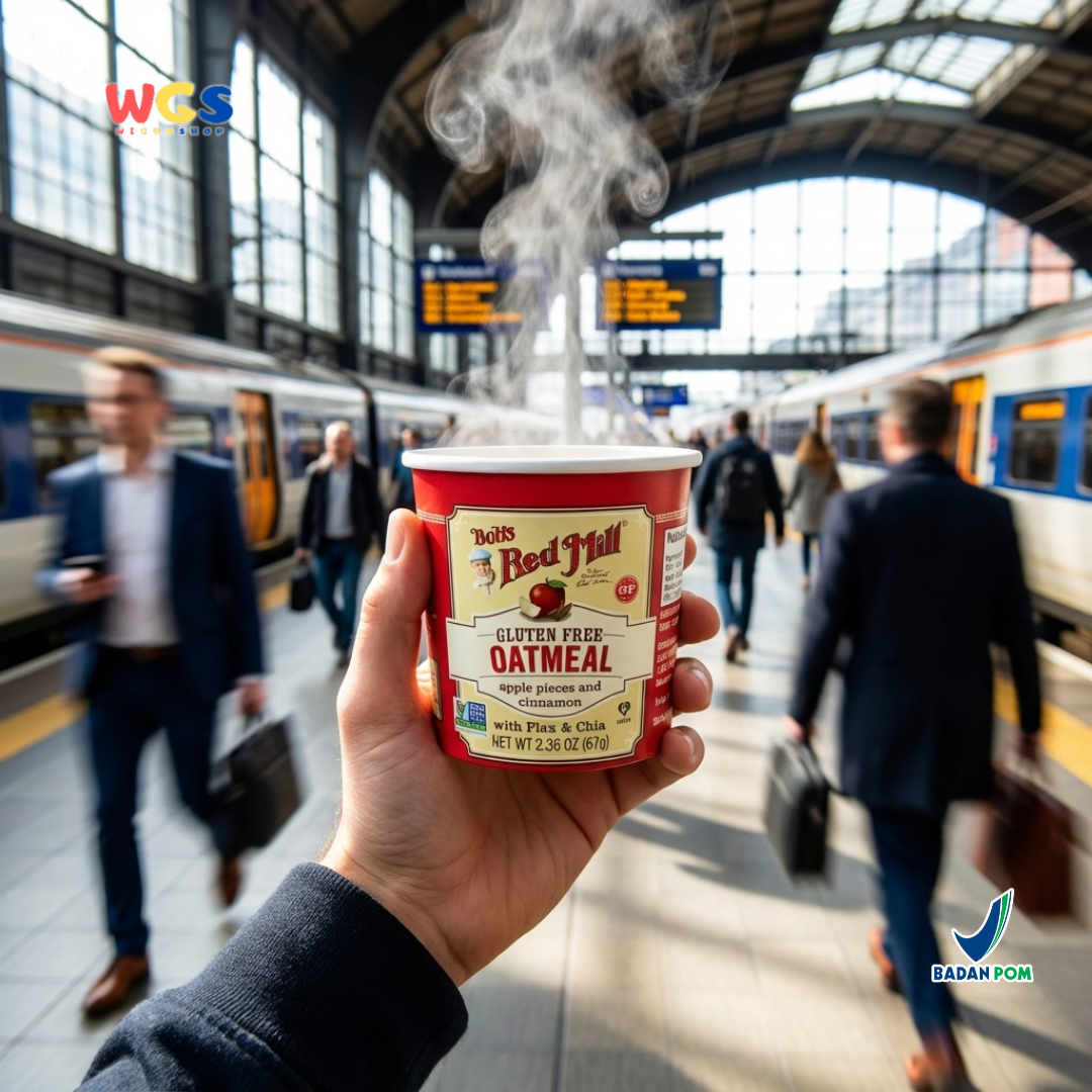 Bob’s Red Mill Gluten Free Oatmeal Apple Cinnamon with Flax & Chia Cup 67g – Oatmeal Instan Sehat