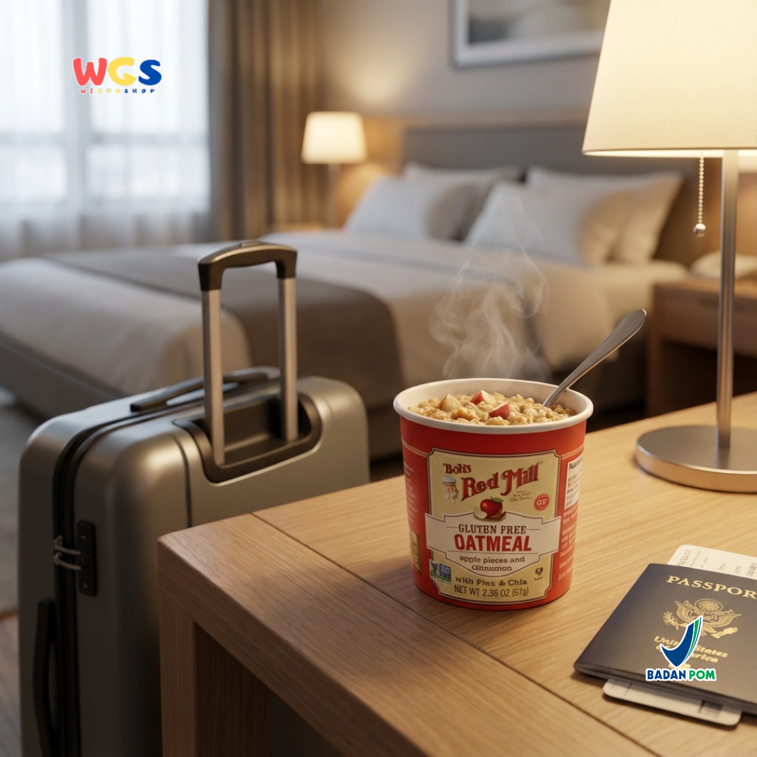 Bob’s Red Mill Gluten Free Oatmeal Apple Cinnamon with Flax & Chia Cup 67g – Oatmeal Instan Sehat