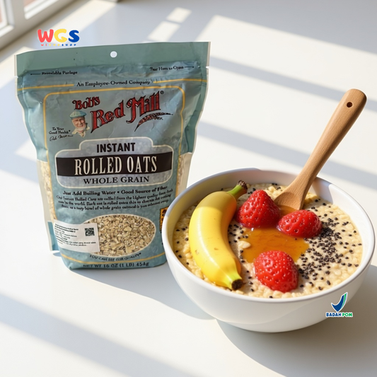 Bob’s Red Mill Instant Rolled Oats 454g – Whole Grain Oatmeal Sehat Siap Saji