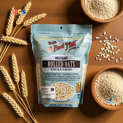 Bob’s Red Mill Instant Rolled Oats 454g – Whole Grain Oatmeal Sehat Siap Saji