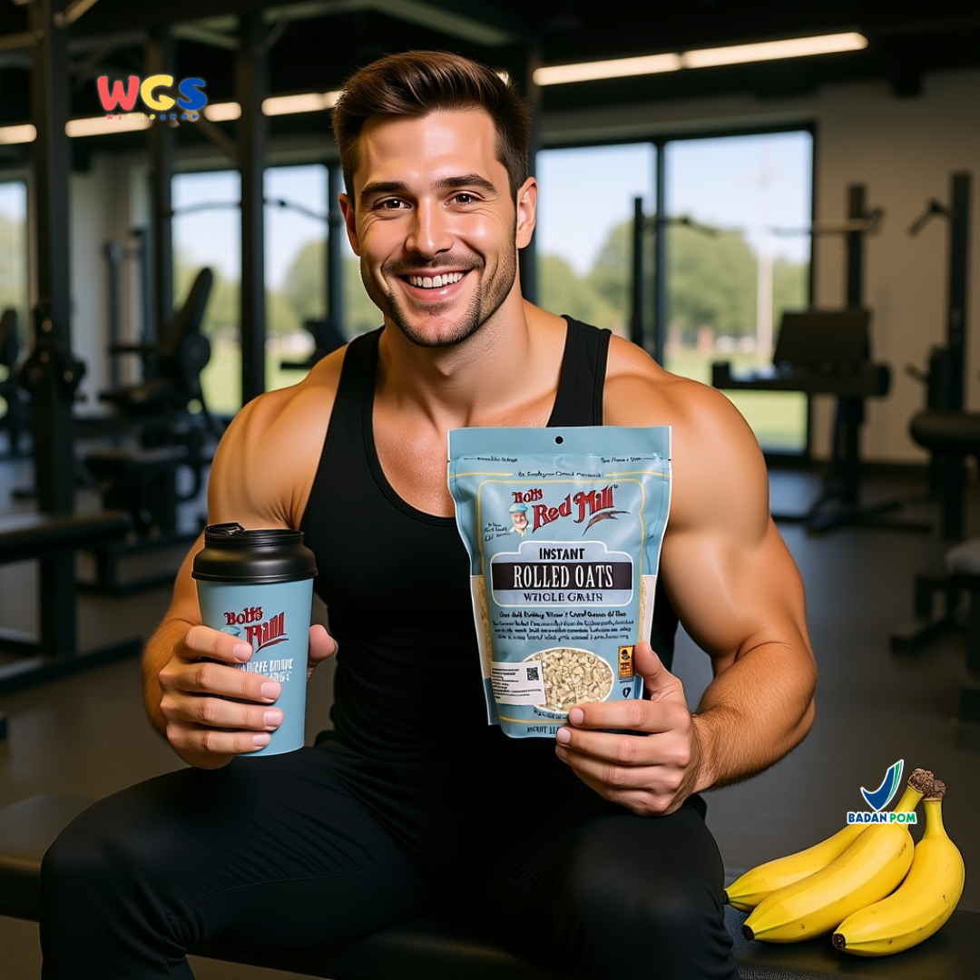 Bob’s Red Mill Instant Rolled Oats 454g – Whole Grain Oatmeal Sehat Siap Saji