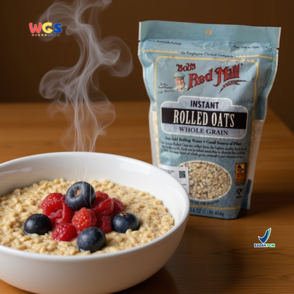 Bob’s Red Mill Instant Rolled Oats 454g – Whole Grain Oatmeal Sehat Siap Saji