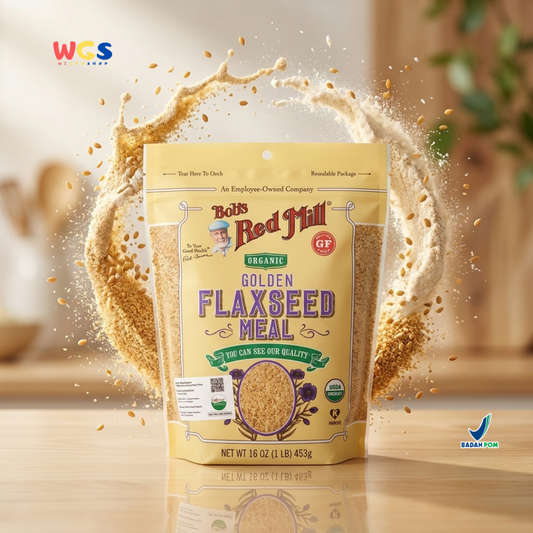 Bob's Red Mill Organic Golden Flaxseed Meal 453g - Tepung Flaxseed Organik Gluten Free Smoothie Baking