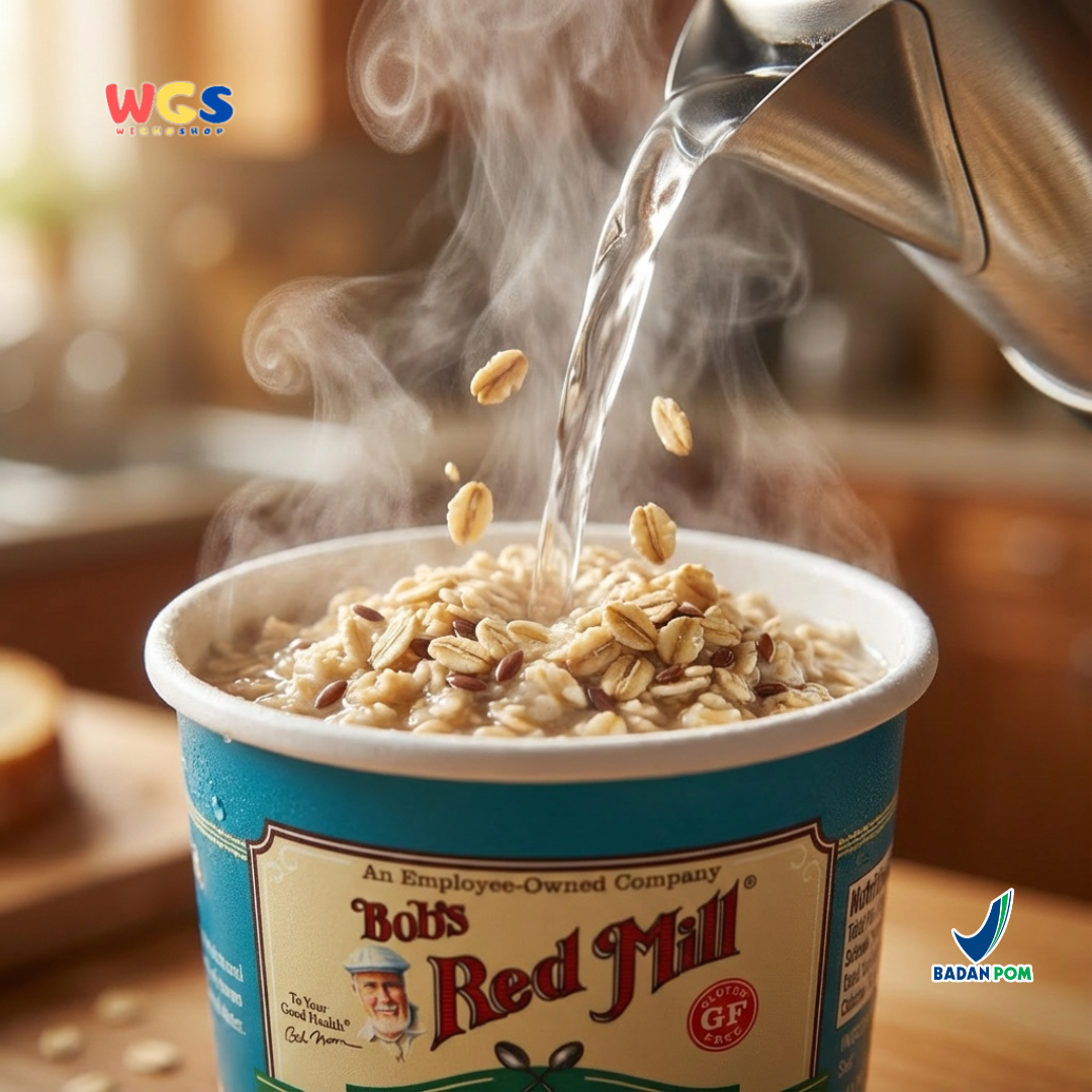 Bob’s Red Mill Organic Oatmeal Classic with Flax & Chia Cup 51g – Oatmeal Organik Gluten Free