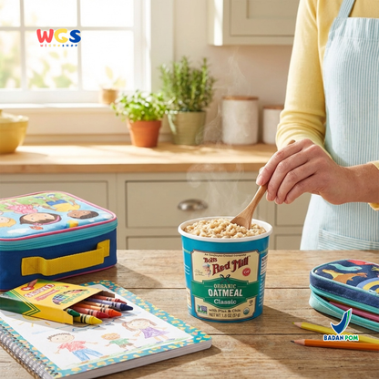 Bob’s Red Mill Organic Oatmeal Classic with Flax & Chia Cup 51g – Oatmeal Organik Gluten Free