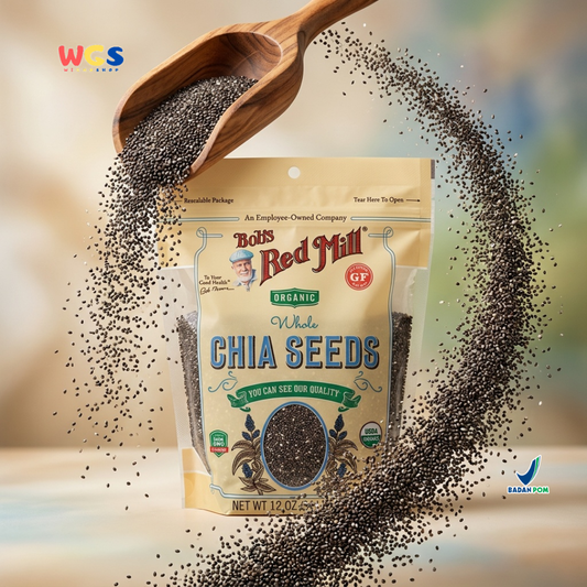 Bob's Red Mill Organic Whole Chia Seeds 340g - Chia Seed Organik Gluten Free Topping Minuman Oatmeal